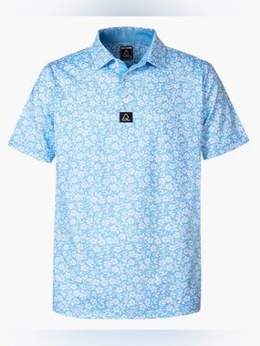 DEOLAX Passionate Print Cool Tech Performance Golf Polo - Large